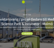 Projektansvarig projektledare till Medeon Science Park Incubator i Malmö